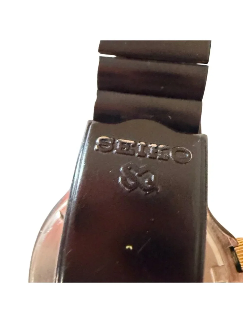 Vintage Seiko Sports 150 Quartz 5H25-7D60 Black Gold Day Date Japan Watch